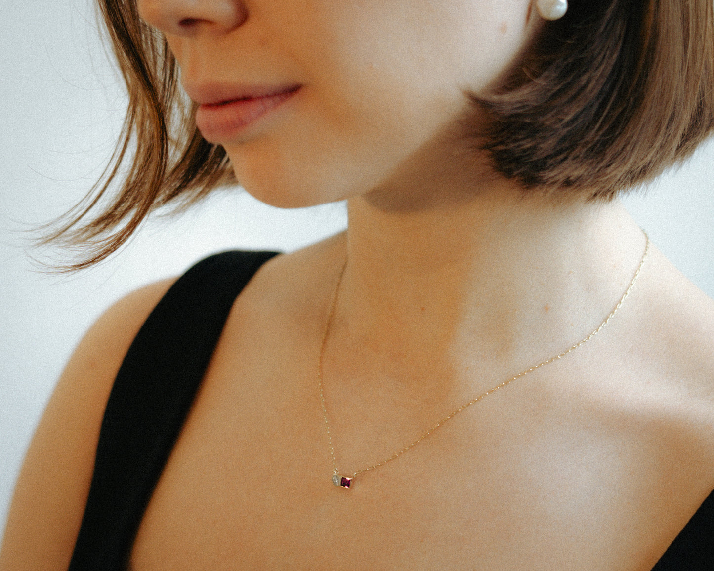 Salt & Pepper Solid Gold Necklace