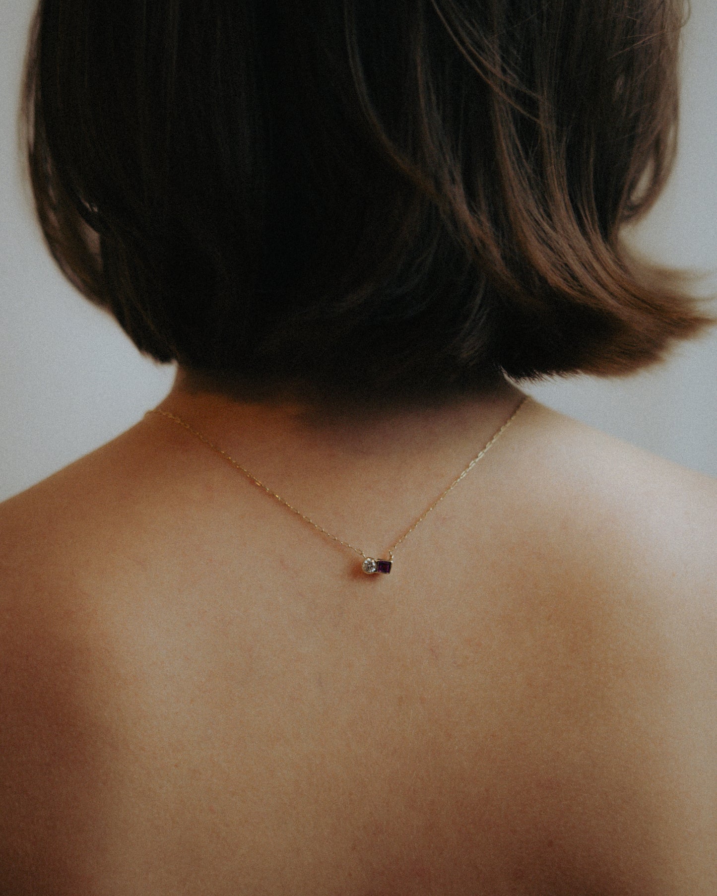 Salt & Pepper Solid Gold Necklace