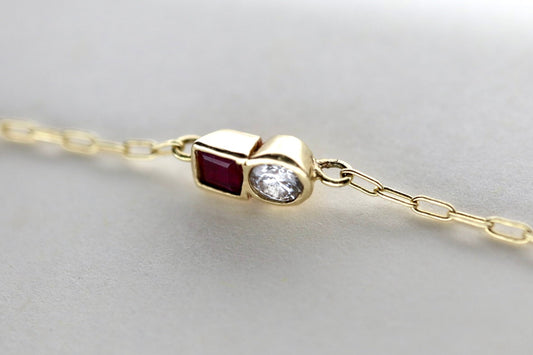 Salt & Pepper Solid Gold Bracelet